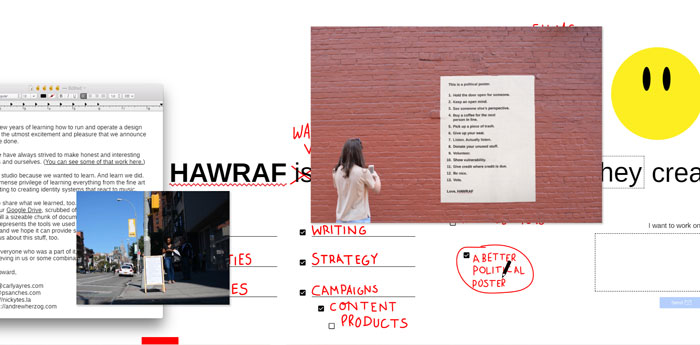 Site web de l'agence de communication Hawraf